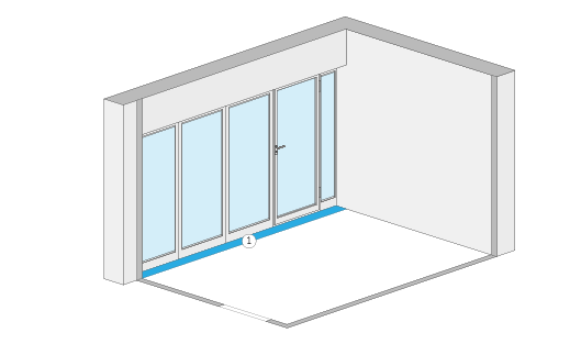 Wohnflächenberechnung - Wohnflächenberechnung - Fensternische und Fenstertürnische (Beispiel 3)